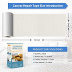 KING MOUNTAIN Canvas Repair Tape, Outdoor Gear Patch, 4×63 Inches, Waterproof - Image 4