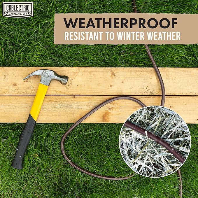 Brown Outdoor Extension Cord 6 Ft, 16/3 Heavy Duty Cable - Image 4