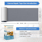 KING MOUNTAIN Canvas Repair Tape, Outdoor Gear Patch, 4×63 Inches, Waterproof - Image 4