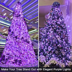 suddus Hallowee Purple Lights Battery Operated, 66ft 200 LED Twinkle Lights - Image 6