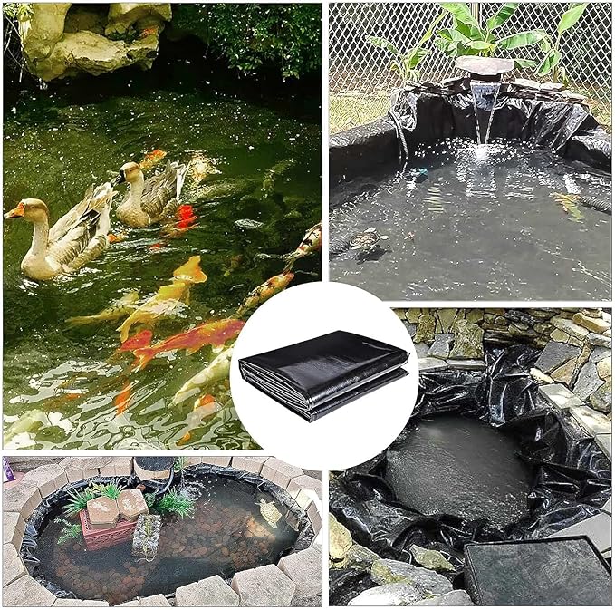 ToLanbbt Pond Liner 20 x 30 Ft HDPE Pond Liners, 20 Mil UV Resistant Preformed - Image 6