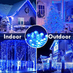 88FT 240LED Extra-Long Connectable String Lights Indoor Outdoor Clear Wire - Image 7