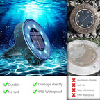 Joomer Solar Ground Lights, 16 Pack 8 LED Solar Lights Outdoor IP68 Waterproof - Image 3