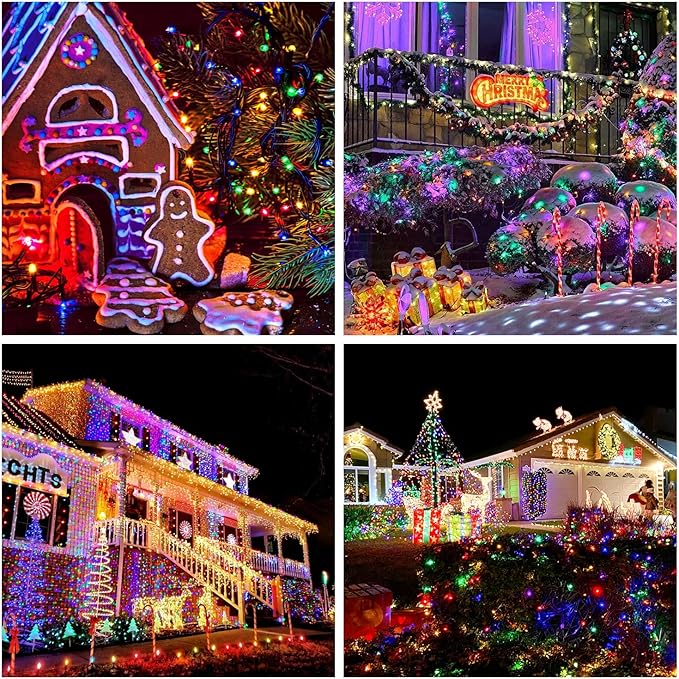 JMEXSUSS 200 LED Multicolor Christmas Lights Outdoor Waterproof, 66ft - Image 5