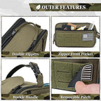 PAVILIA Tactical Toiletry Bag for Men, Travel Hygiene Bag, Military Gear Dopp - Image 4