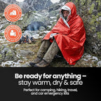Wallaby 4-Pack Emergency Mylar Ponchos – Universal Fit Thermal Poncho - Image 3