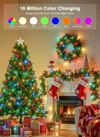 Minetom LED Color Changing Smart RGB Christmas Tree Lights, 198ft 600LED String - Image 2