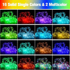 Nazuwke 99Ft LED Rope Lights Outdoor, 18 Colors Changing Fairy String Light - Image 2
