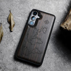 Carveit Wood Case for Galaxy S24 Plus Case Shockproof Protective Cover Unique - Image 4