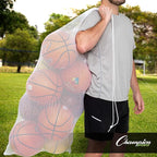 Champion Sports Mesh Equipment Bag – Heavy-Duty Nylon Drawstring Bag - Image 4