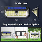 TECKNET 416 LED Solar Powered Outdoor Lights, 270° Angle & 3 Lighting Modes - Image 7