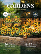 GIGALUMI Solar Garden Lights Artificial Sunflowers, LED Garden Decor Carefree - Image 3