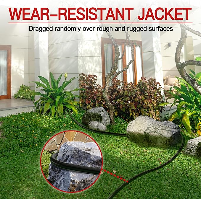100 FT 14/3 Extension Cord Outdoor, Heavy Duty Weatherproof & Flame Retardant - Image 6