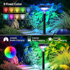 Linkind Solar Pathway Lights 8 Pack, Color Changing Solar Lights Outdoor - Image 3