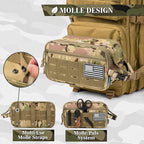 PAVILIA Tactical Toiletry Bag for Men, Travel Hygiene Bag, Military Gear Dopp - Image 5