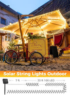 Minetom Solar String Lights Outdoor Waterproof- 40 FT 100 LED Solar Powered - Image 5