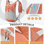 FIORETTO 20L Hiking Backpack for Women Men Mini Packable Backpack Lightweight - Image 7