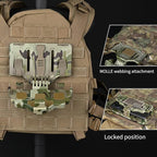 Tactical Gear Plate Carrier Vest Accessories, MOLLE Phone Chest Mount Holder - Image 4
