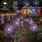 suddus 4th of July Decorations Solar Garden Lights, Upgrade 2Pack 150LED Red - Image 5