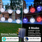 Joomer 4th of July Red White Blue Solar String Lights, 39FT 60LED Waterproof - Image 2