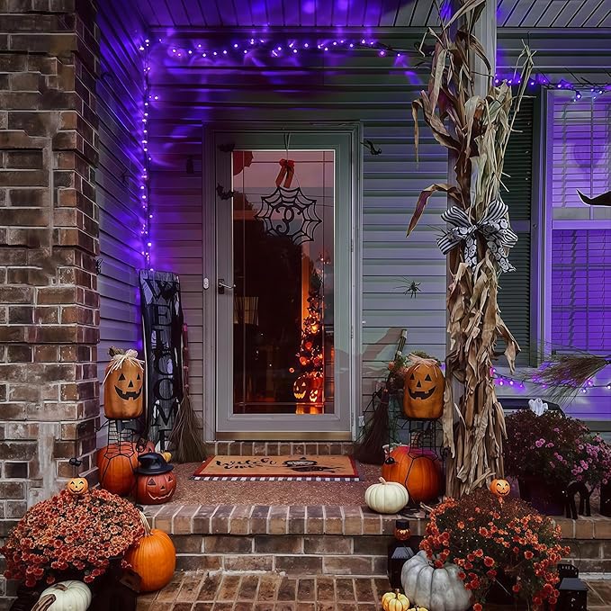 JMEXSUSS 200 LED 66ft Purple Christmas Lights, Connectable Purple String Lights - Image 7