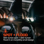 NEBO MYCRO 550+ Rechargeable Headlamp | 550 Lumens, 7 Light Modes, Water - Image 5