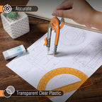 Mr. Pen- Geometry Compass and Protractor Set, 6 Inch Compass, 6 Inch Protractor - Image 4