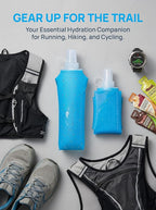 Zelvot Running Vest Soft Flask, BPA-Free 500ml Collapsible Water Bottle - Image 8