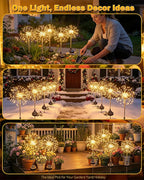 Solar Garden Lights Outdoor Yard Decorations, 4 Pack 150Leds Pathway Light - Image 5