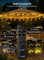 Minetom 202FT Solar String Lights Outdoor Waterproof, 65 LED S14 Shatterproof - Image 4