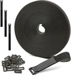 1" x 30ft Nylon Hook and Loop Cable Straps Roll by NBTORCH
