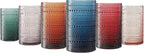 Khen Plastic Hobnail Drinking Highball Glasses Set of 6 Neutral Tones Cups 14oz - Image 4