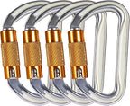 SOB Heavy Duty Steel Carabiner Clips -Auto Locking Climbing Carabiner, by SOB