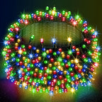 Dazzle Bright Multi-Colored Christmas String Lights, 82ft 1000 LED Waterproof by DazzleBright