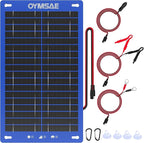 OYMSAE 12W Solar Car Battery Charger Portable 12V Trickle Battery Charger & by OYMSAE