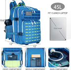 Military Tactical Backpack 45L/25L 3 Day Assault Pack Molle Daypack Hiking - Image 2