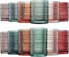 Khen Hobnail Beaded Highball Drinking Tumbler Glasses | Set of 12 | Color - Image 7