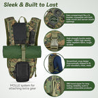 MARCHWAY Tactical Molle Hydration Pack Backpack - Image 3