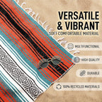 Hydration Nation Authentic Large Handwoven Mexican Blanket - Image 2