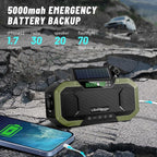 Emergency Radio Waterproof Bluetooth Speaker, Portable AM FM Radio - Image 3