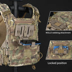 Tactical Gear Plate Carrier Vest Accessories, MOLLE Phone Chest Mount Holder - Image 4