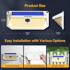 TECKNET 416 LED Solar Powered Outdoor Lights, 270° Angle & 3 Lighting Modes - Image 7