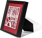 O3 Design Studio Washington D.C. Cut Map Framed, 9x9 inches, Paper Cutting Art - Image 2