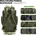100L Camping Hiking Backpack, Molle military Tactical rucksack backpack - Image 4