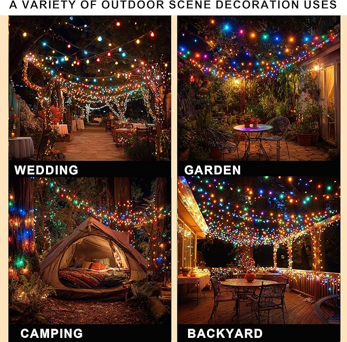 Dazzle Bright Christmas String Lights, 600 LED 196 FT Waterproof Green Wire - Image 6