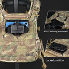 Tactical Gear Plate Carrier Vest Accessories, MOLLE Phone Chest Mount Holder - Image 4