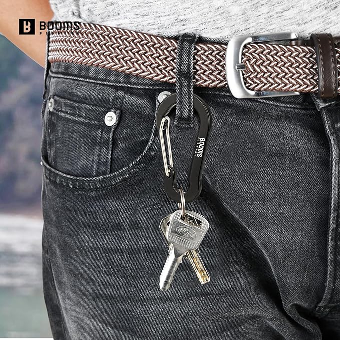 Booms Fishing CC1 Multi-Use Carabiner Clip, 6 Pack Small Caribeener Clips - Image 4