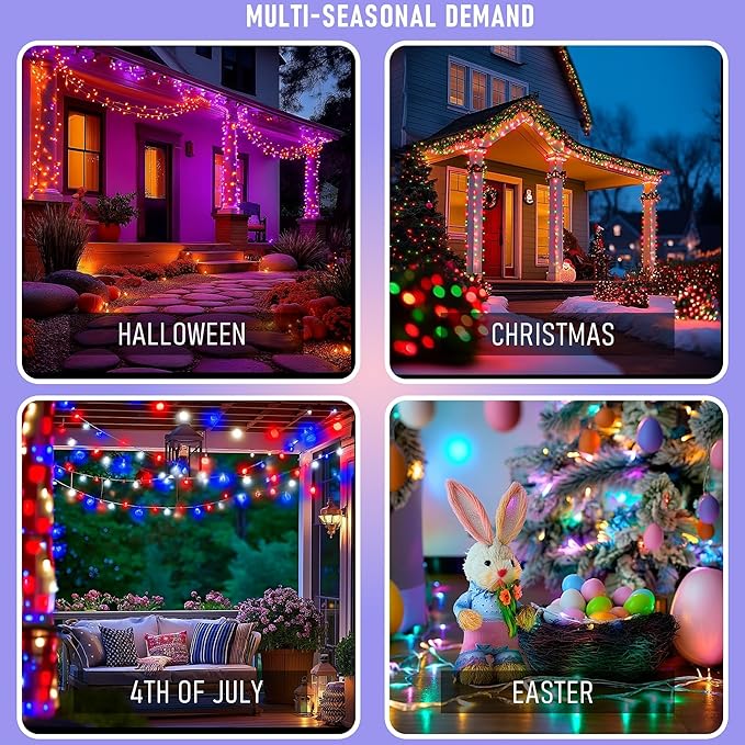TW SHINE Smart Christmas Lights, 100 LED 33FT Color Changing Halloween String - Image 4