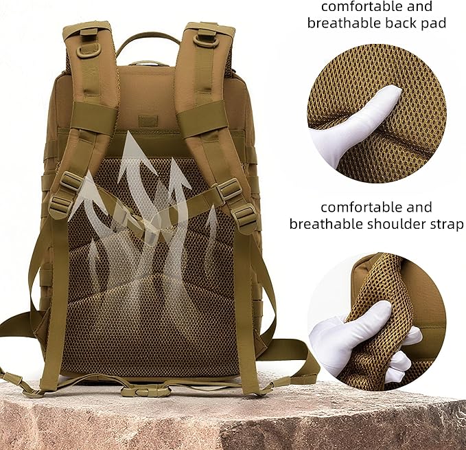 aiGear 50L Military Tactical Backpack 3 Days Assault Pack Large Day Backpack - Image 5
