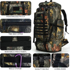 Hiking Backpack for Men 70L/100L Camping Backpack Military Rucksack Molle 3 - Image 6